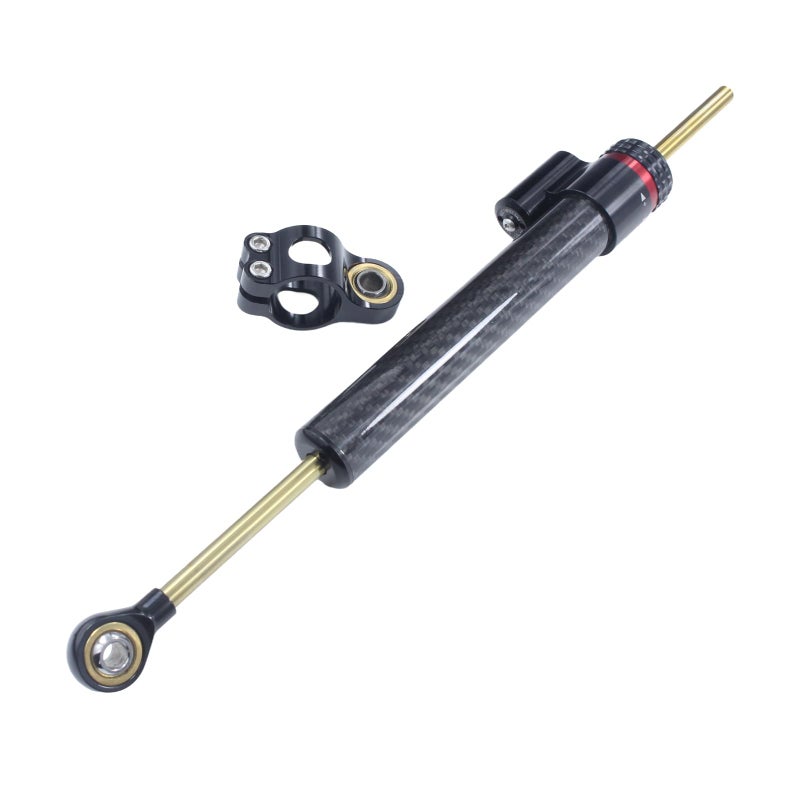 Motorcycle Universal CNC Aluminum 13 Carbon Fiber Steering Damper Adjustable Damper Universal Steering Stabilizer For Sport Bike Street Bike Safety Control